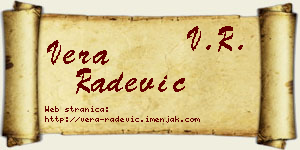 Vera Radević vizit kartica